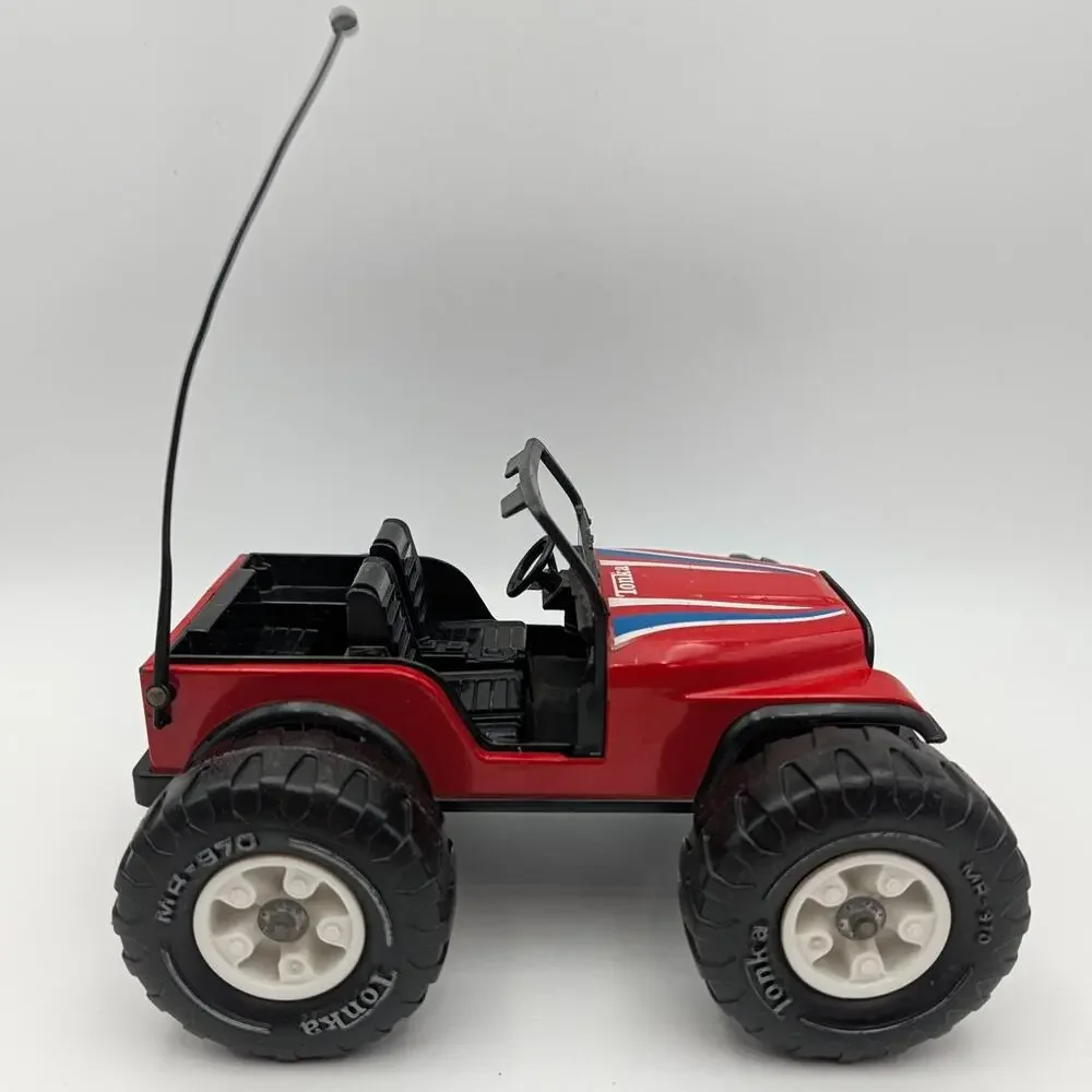 Vintage Tonka Red Jeep Truck Off-Road Dune Buggy Diecast Steel Toy Vehicle USA